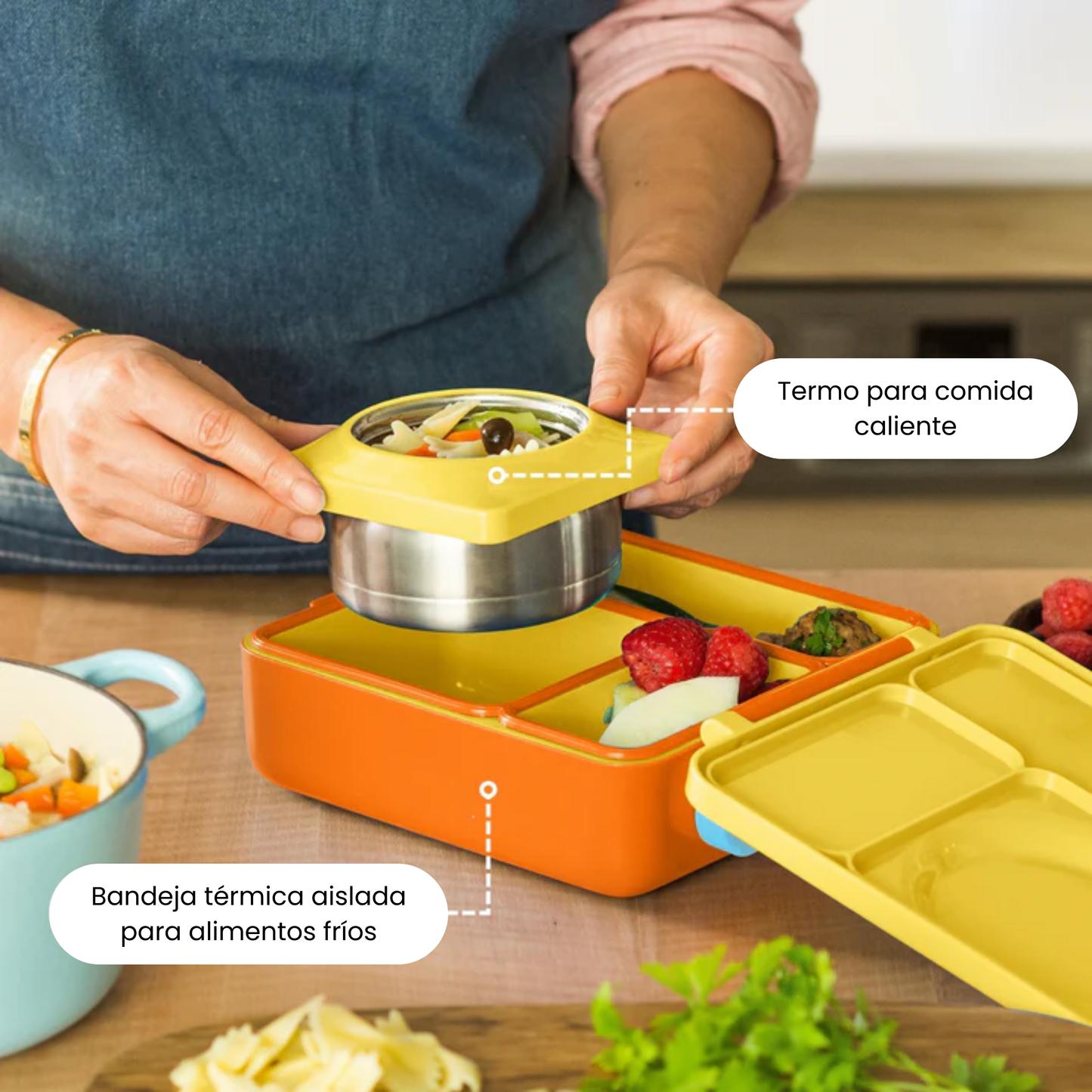 OmieBox® – Lonchera Térmica Infantil con Termo Integrado -   Sunshine | Omie