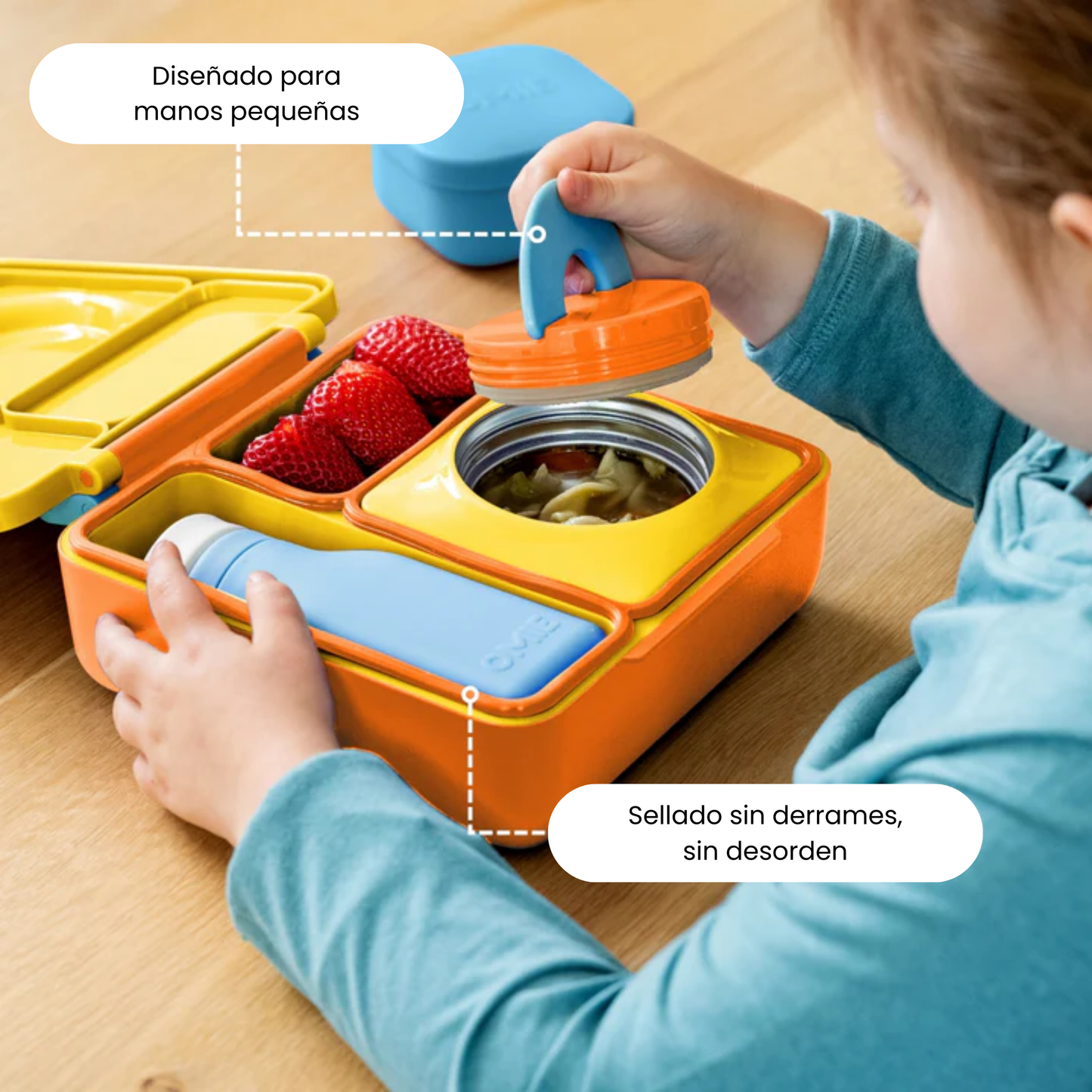OmieBox® – Lonchera Térmica Infantil con Termo Integrado -   Sunshine | Omie