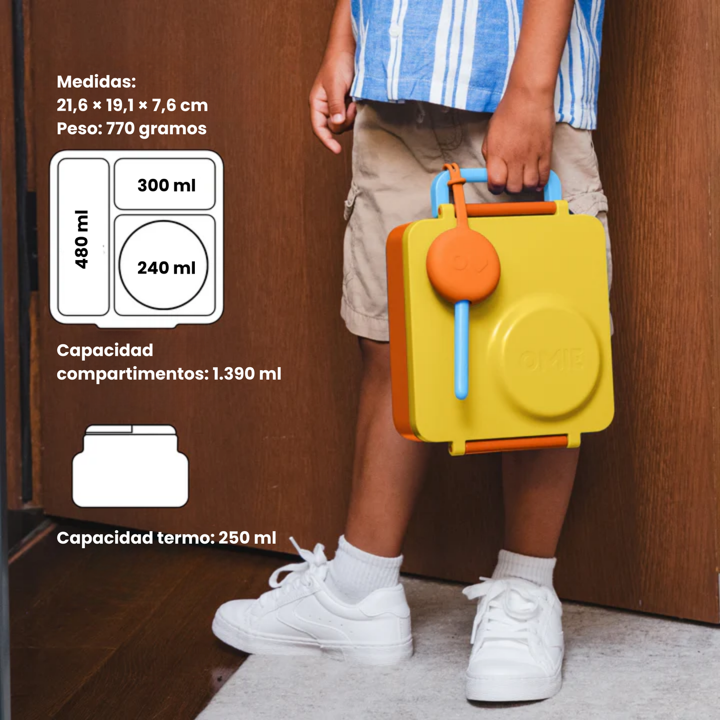 OmieBox® – Lonchera Térmica Infantil con Termo Integrado -   Sunshine | Omie
