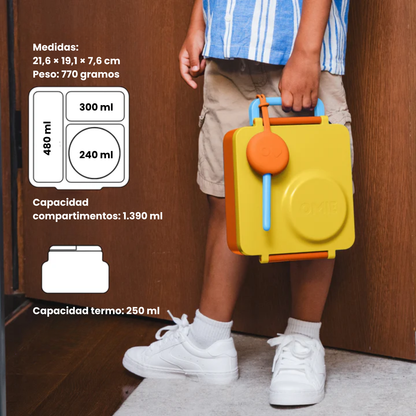 OmieBox® – Lonchera Térmica Infantil con Termo Integrado -   Sunshine | Omie