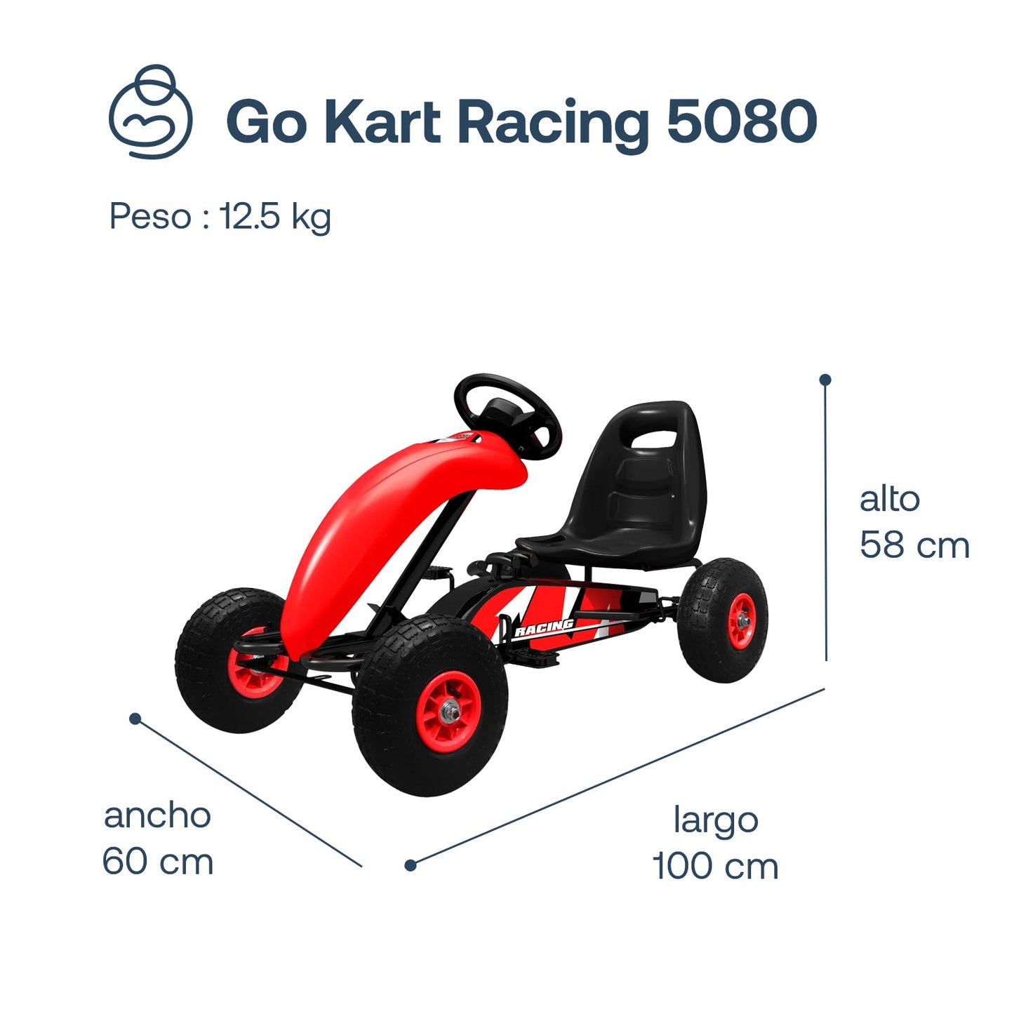 Go Kart a Pedales - Rojo | Bebesit