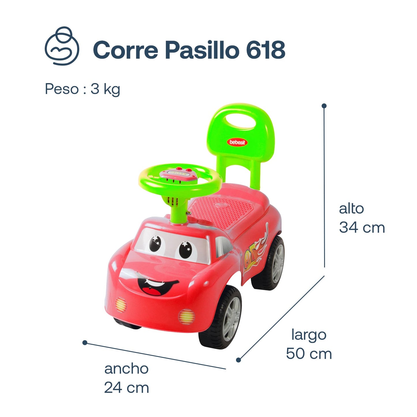 Correpasillo 618 - Rojo | Bebesit