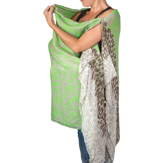 Pañuelo de Lactancia - Verde Animal Print | Algodones