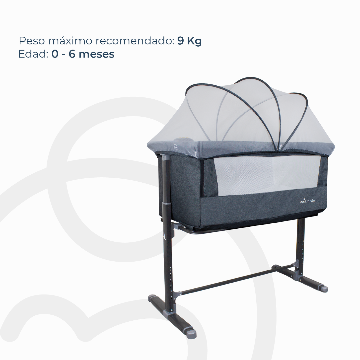 Cuna Colecho Con Dispositivo de Vibración Premium Baby Mix - Gris | Bebesit