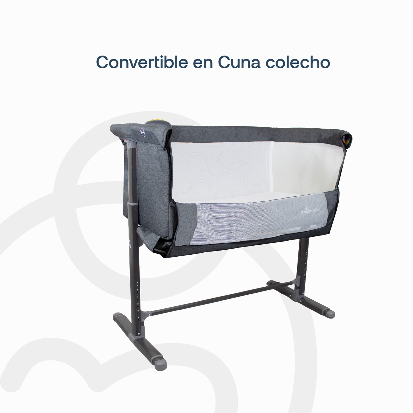Cuna Colecho Con Dispositivo de Vibración Premium Baby Mix - Gris | Bebesit
