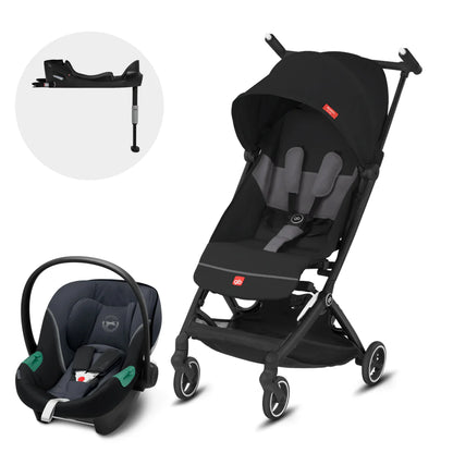 Travel System Pockit Plus All City Black + Aton S2 + Base (Incl. Adaptadores)