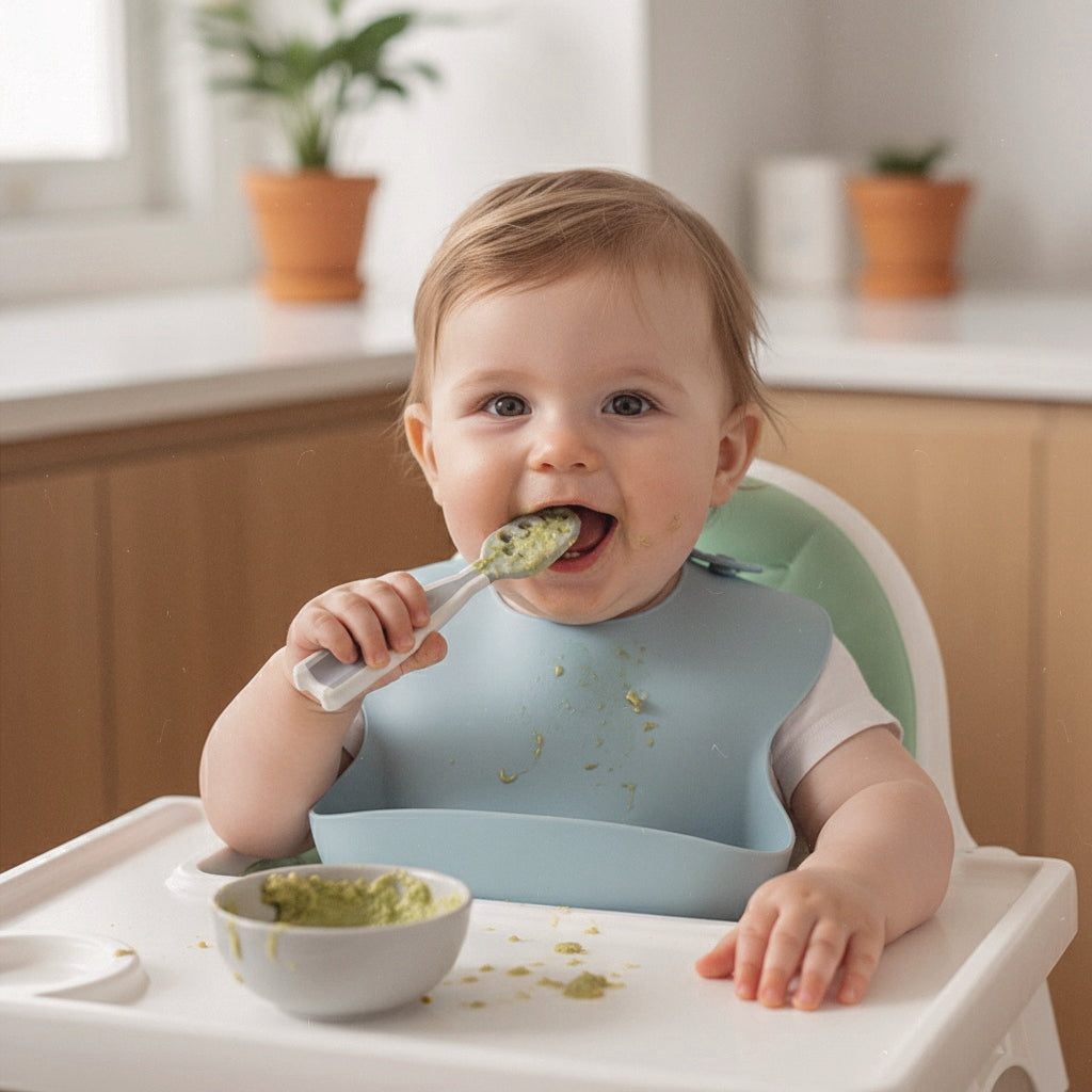 Set de 2 Pre-Cucharas de Aprendizaje para Bebé – +4 meses | Mamás Mateas