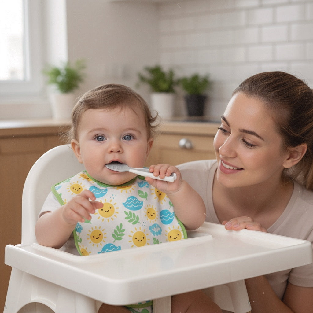 Set de 2 Pre-Cucharas de Aprendizaje para Bebé – +4 meses | Mamás Mateas