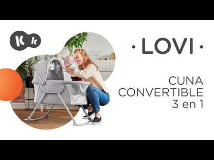 Lovi 3 in 1 Crib - Grey