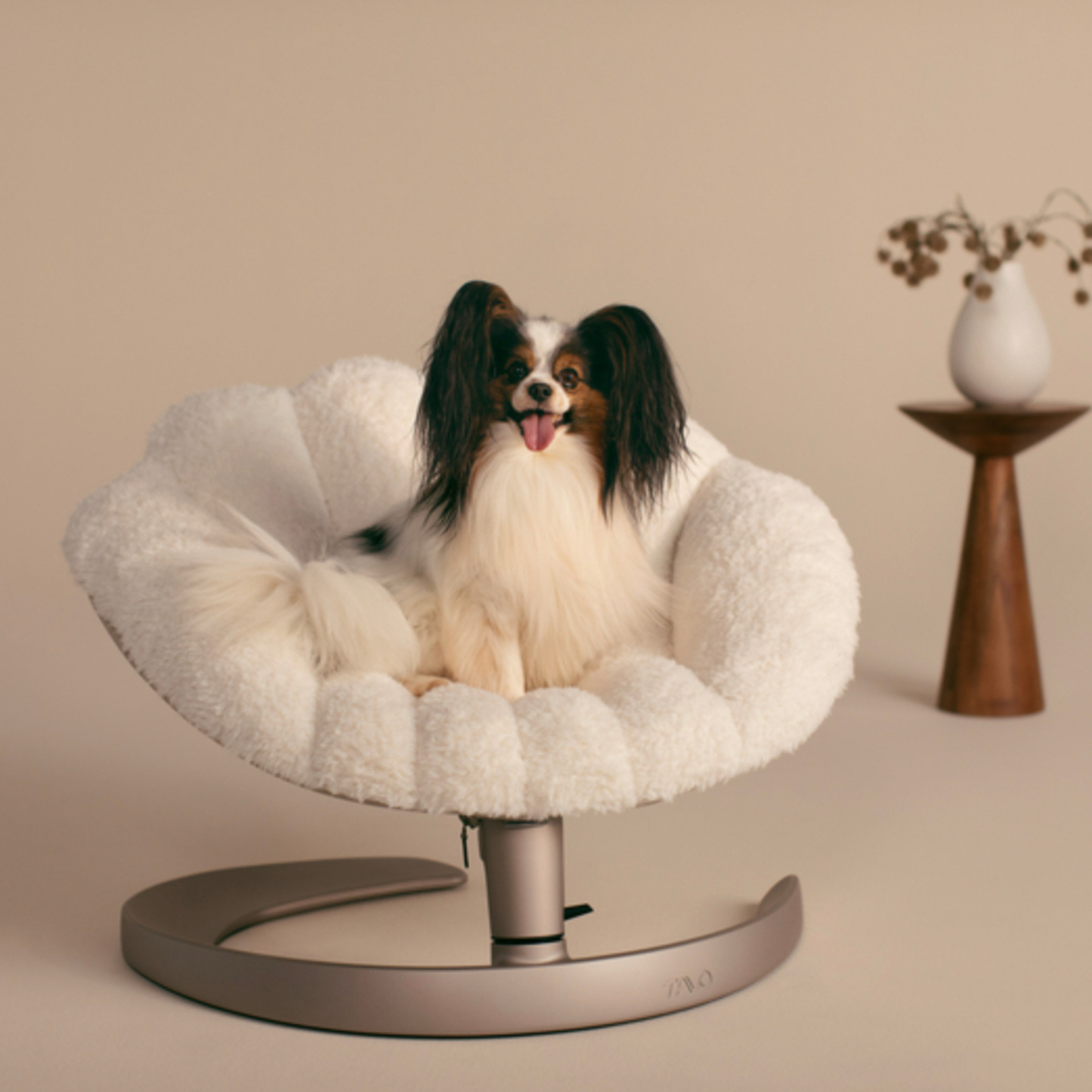 Silla Mecedora para Mascotas Shell - Latte | Tavo Pets