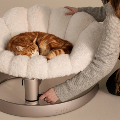 Silla Mecedora para Mascotas Shell - Latte | Tavo Pets