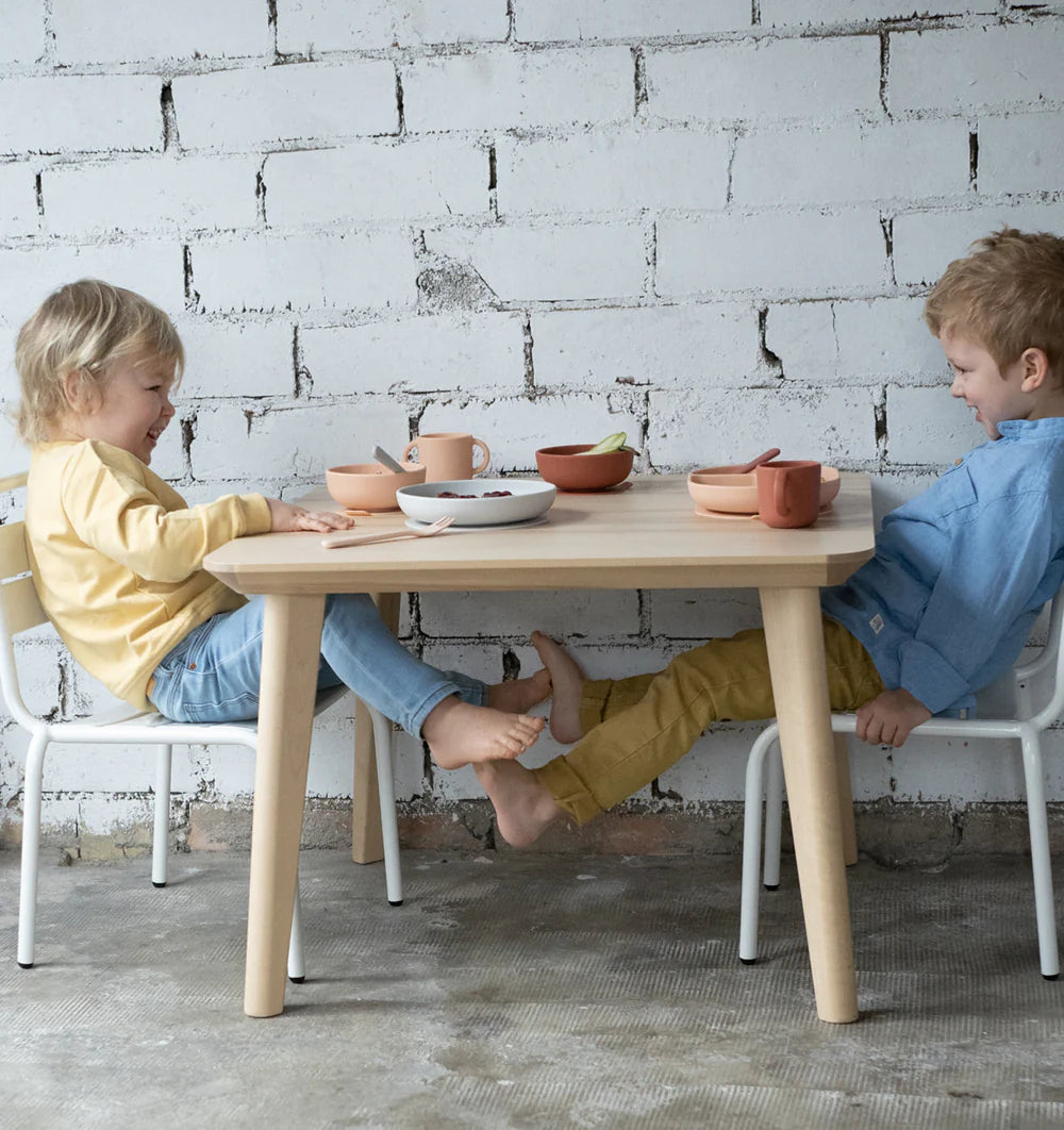 Set de 2 Bowls de Silicona Bambino - Rosado Claro y Terracota