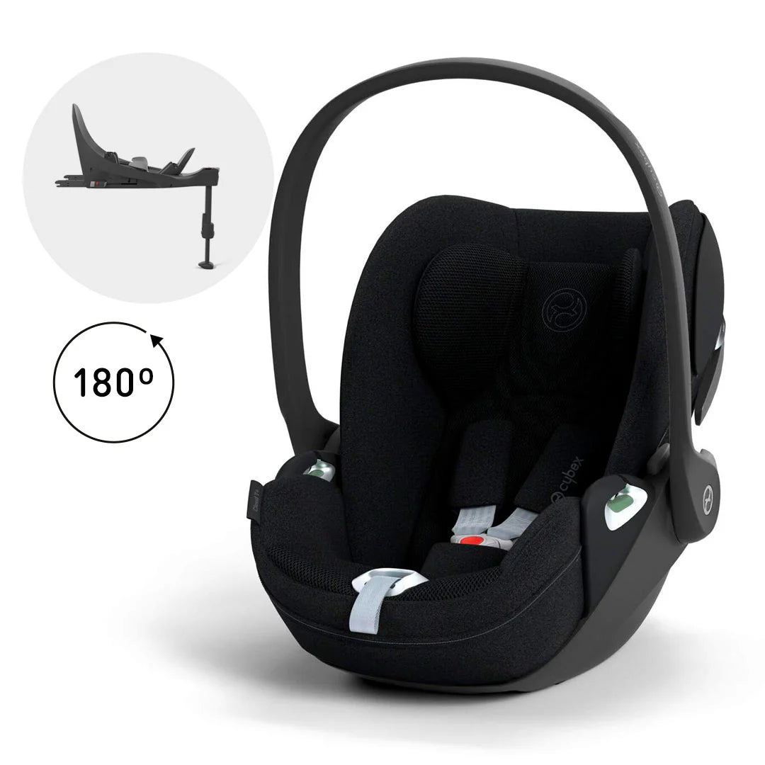 Silla Nido Cloud T + Base Giratoria T i-Size - Sepia Black Plus | CYBEX