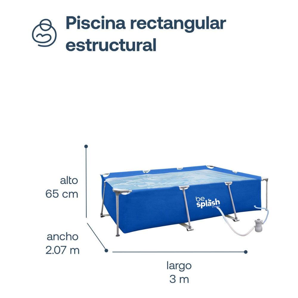 Piscina Estructural con Bomba y Cobertor Be Splash | Bebesit