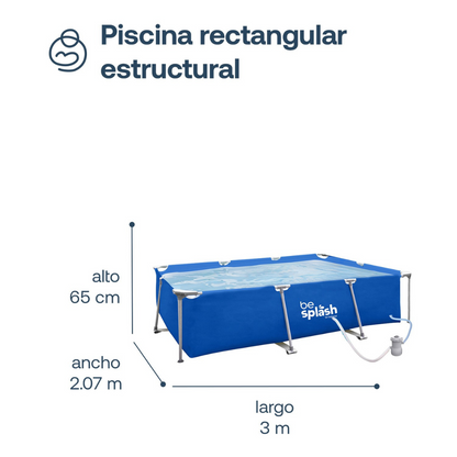Piscina Estructural con Bomba y Cobertor Be Splash | Bebesit