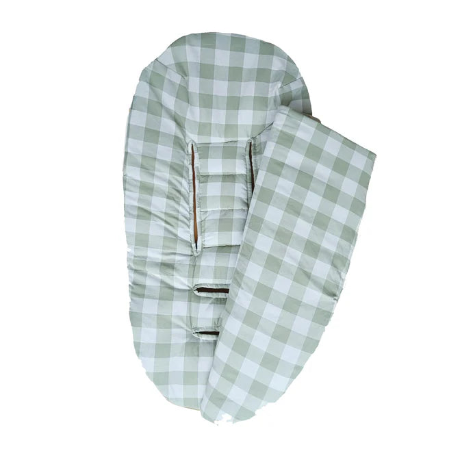 Car Seat Cover - Cotton - Green Vichy