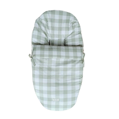 Car Seat Cover - Cotton - Green Vichy