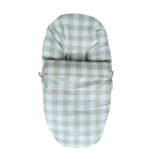 Saco para Coche - Algodón - Vichy Verde | Baby Mattress