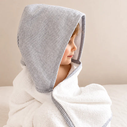Toalla de Baño Infantil - Rayas Gris | Antü Baby