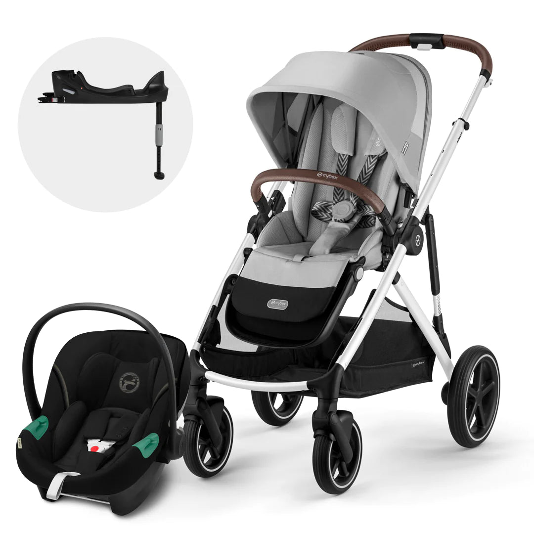 Travel System: Gazelle S + Silla Aton S2 + Base - Lava Grey