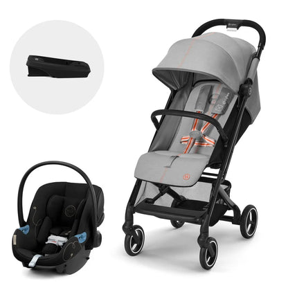 Travel System: Coche Beezy + Silla Aton G + Base G - Lava Grey