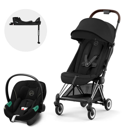 Travel System: Coya + Silla Aton S2 + Base - Sepia Black