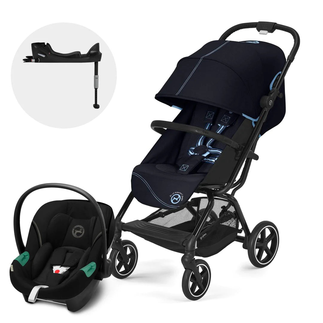 Travel System: Eezy S Plus 2 Car + Aton S2 Chair + Base - Ocean Blue