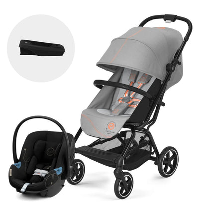 Travel System: Coche Eezy S Plus 2 + Silla Aton G + Base - Lava Grey