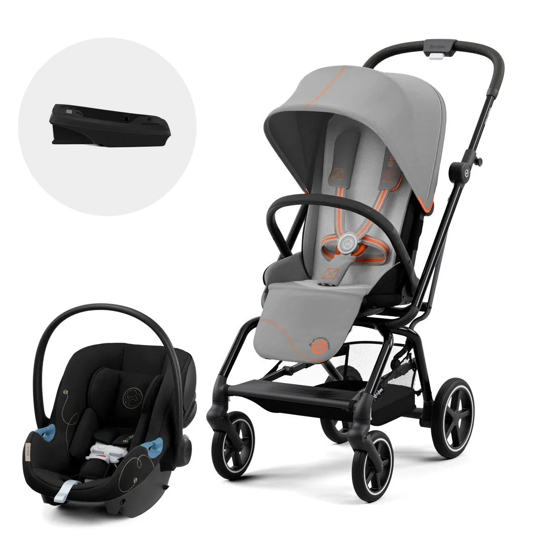 Travel System: Eezy S Twist Plus + Silla Aton G + Base - Lava Grey