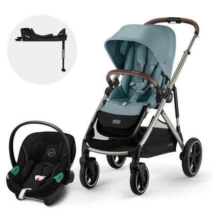 Travel System: Gazelle S + Aton S2 Chair + Base - Sky Blue Light 