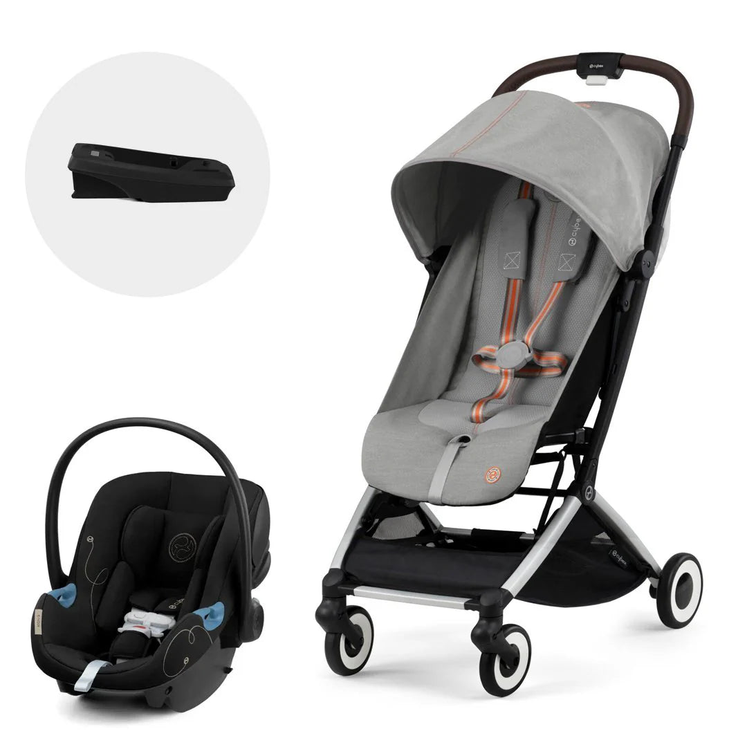 Travel System: Orfeo Stroller + Aton G Nest Chair + G Base - Lava Grey 