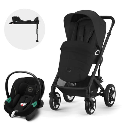 Travel System: Talos S Lux 2.0 + Silla Aton S2 + Base - Moon Black