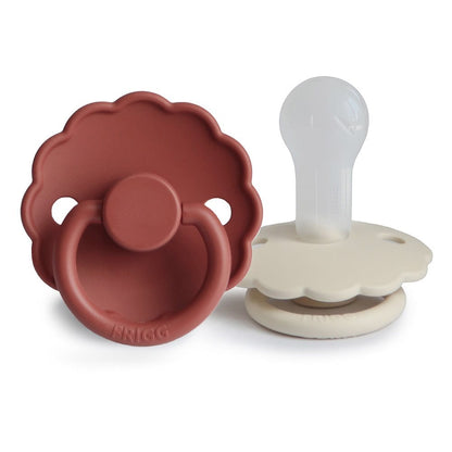 Pack de 2 Chupetes de Silicona - Daisy - Baked Clay / Cream