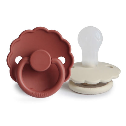 Pack de 2 Chupetes de Silicona - Daisy - Baked Clay / Cream