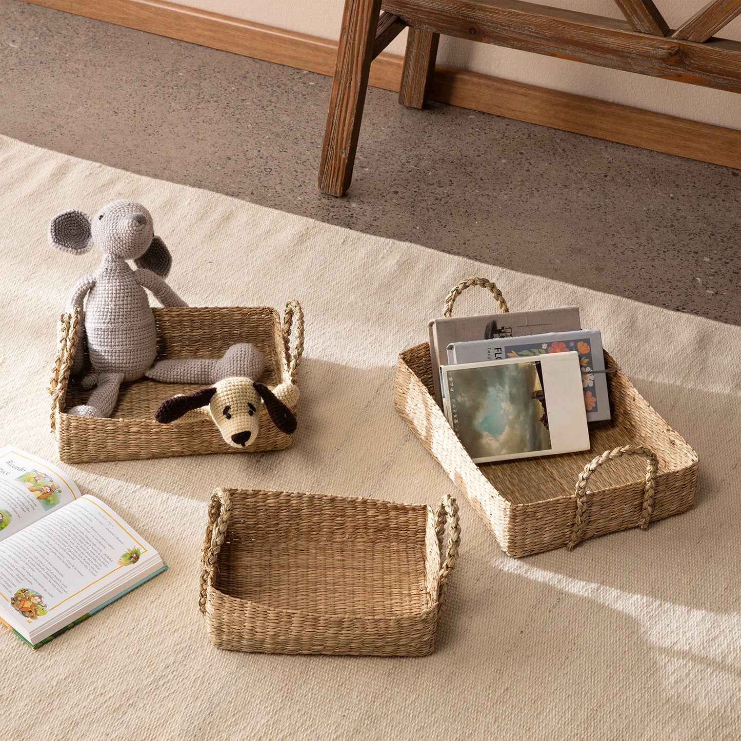 Pack de 3 Canastos Organizadores Amelia - Natural | Form Design