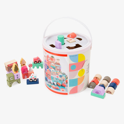 Bloques de Construcción Infantil de Madera Santiago Multicolor - Form Design