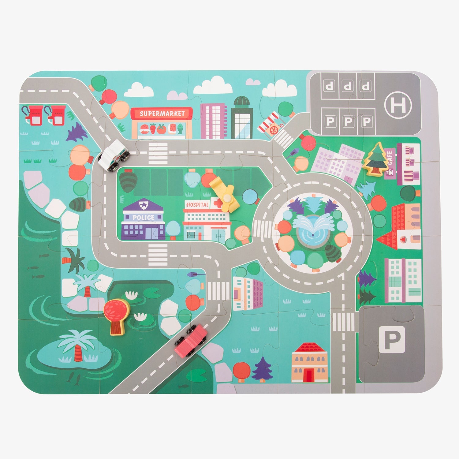 Bloques de Construcción Infantil de Madera Santiago Multicolor - Form Design