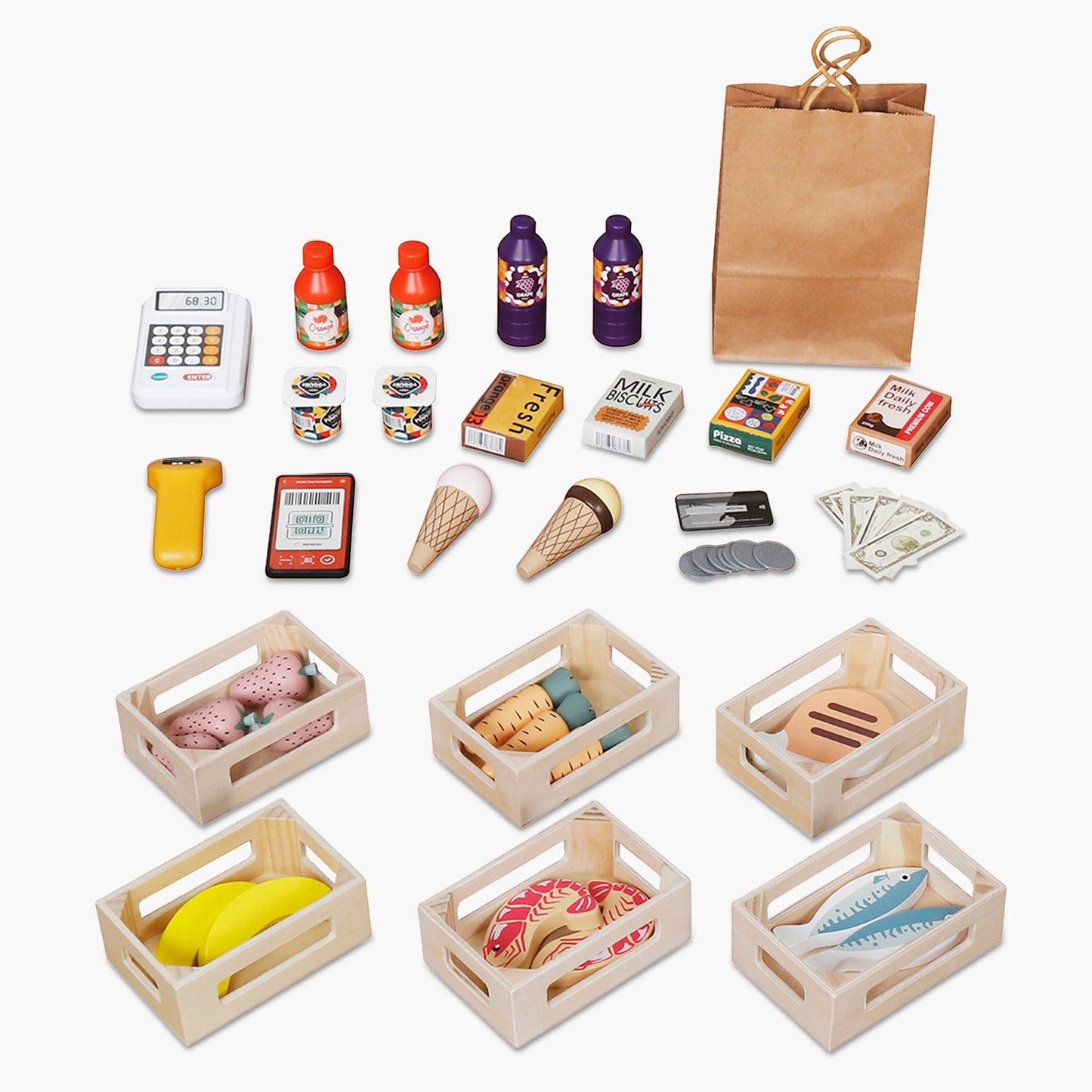 Mercado Infantil de Madera Multicolor - Form Design