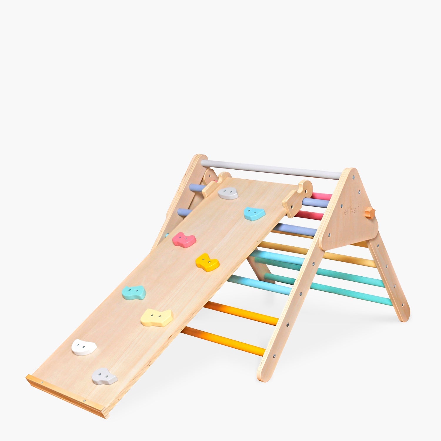 Set Triángulo Pikler con rampa de Madera Infantil Rainbow Multicolor - Form Design