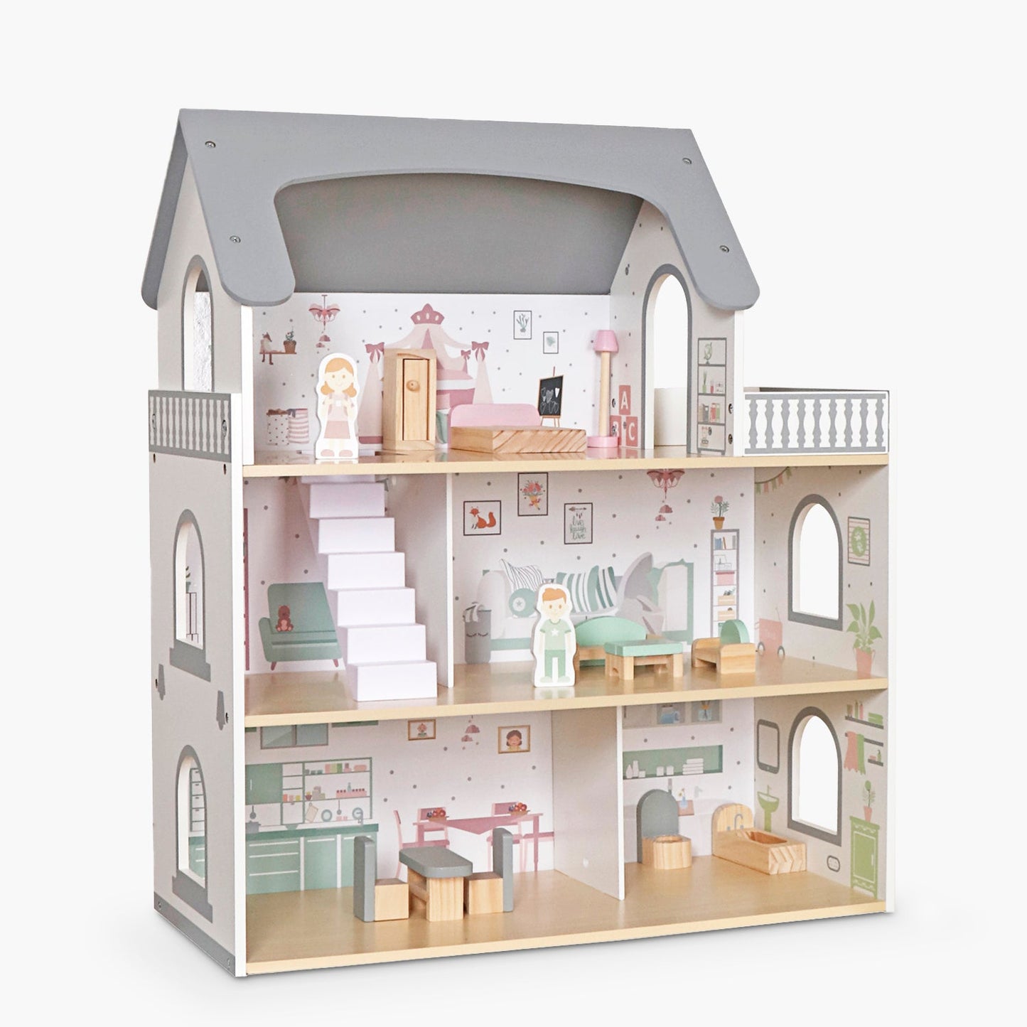 Casita de Muñecas Infantil de Madera Dana - Multicolor | Form Design