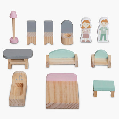 Casita de Muñecas Infantil de Madera Dana - Multicolor | Form Design
