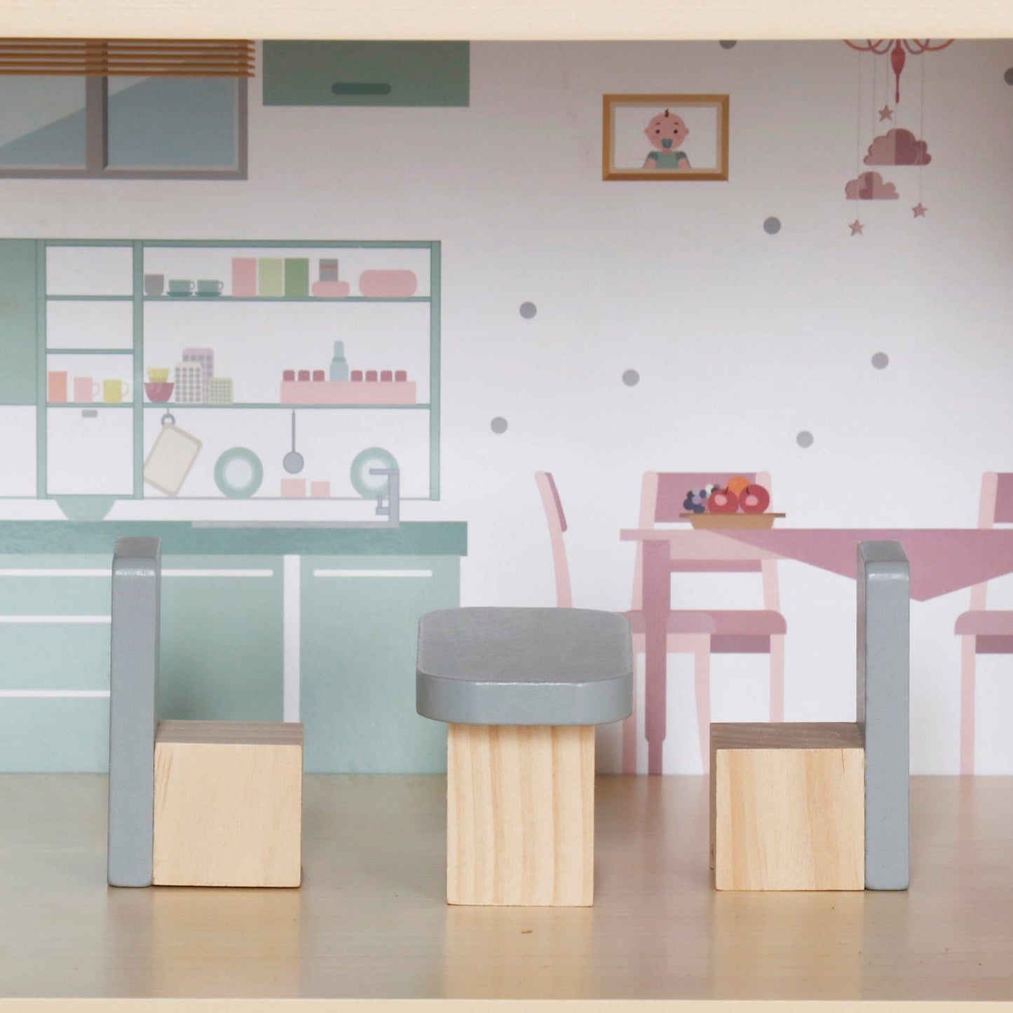 Casita de Muñecas Infantil de Madera Dana - Multicolor | Form Design