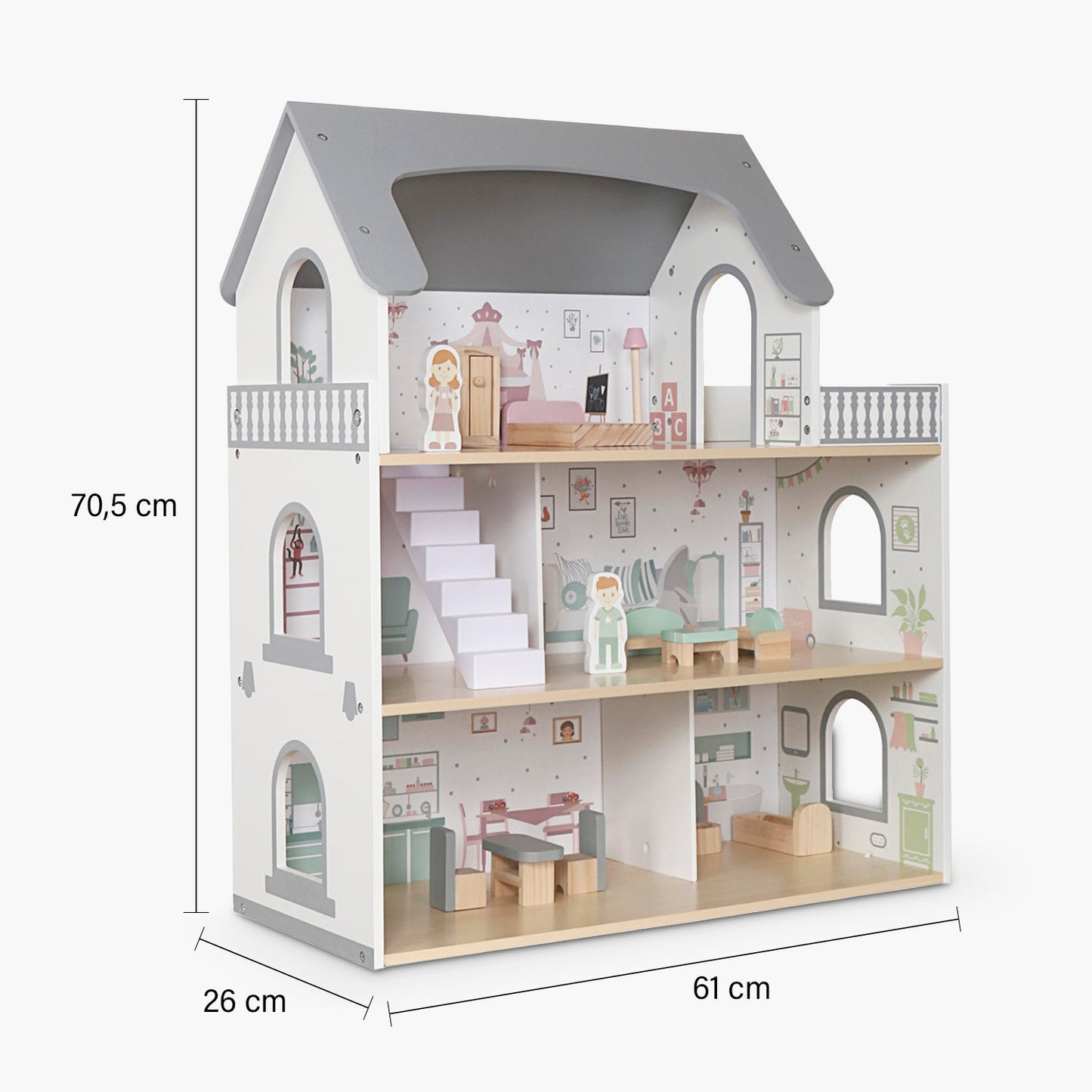Casita de Muñecas Infantil de Madera Dana - Multicolor | Form Design
