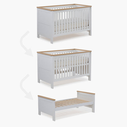 Cuna 3 en 1 Jacinta - 137 x 78 cm - Natura/Blanco | Form Design