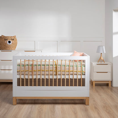 Cuna 3 en 1 Elena - 137 x 78 cm - Natura/Blanco | Form Design