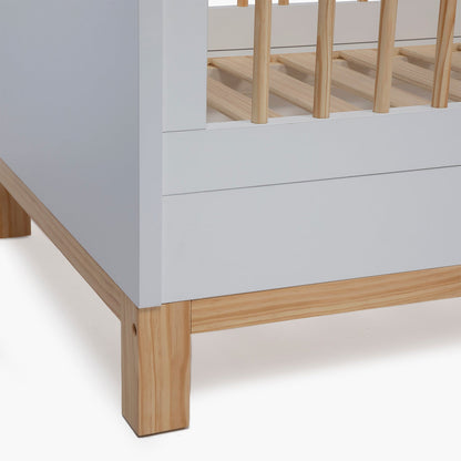 Cuna 3 en 1 Elena - 137 x 78 cm - Natura/Blanco | Form Design