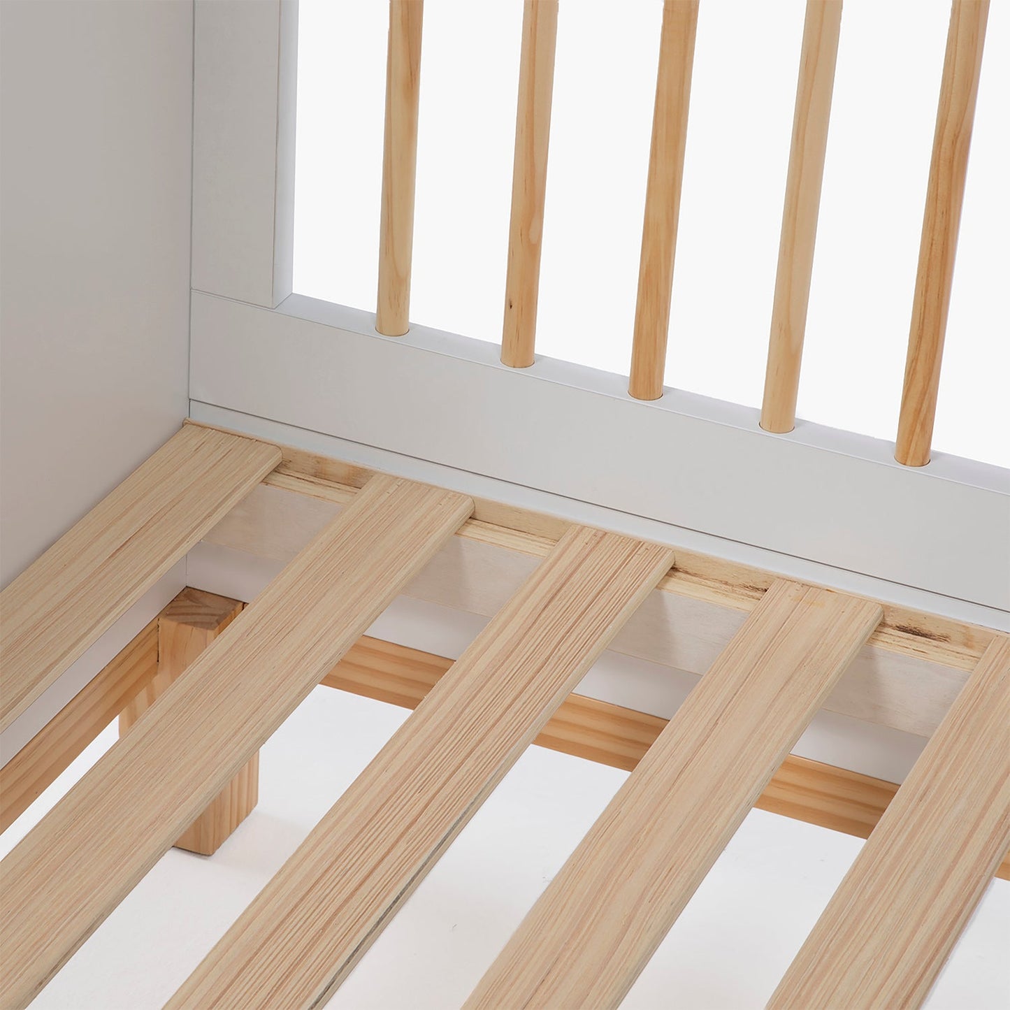 Cuna 3 en 1 Elena - 137 x 78 cm - Natura/Blanco | Form Design