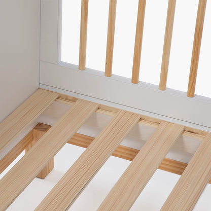 Cuna 3 en 1 Elena - 137 x 78 cm - Natura/Blanco | Form Design