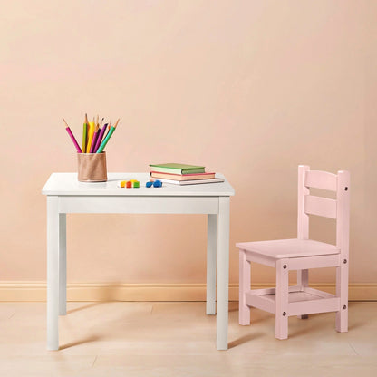 Pack Kids 1 Mesa 2 sillas Olivia Blanco/Rosado - Form Design
