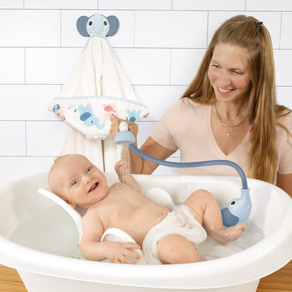 Set de Baño Ducha Elefante y Toalla - Azul | Yookidoo
